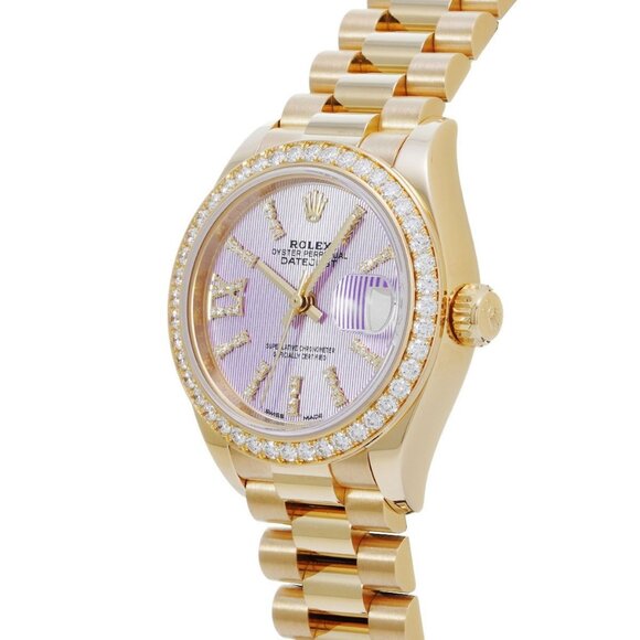 ROLEX datejust 28 diamond bezel 279138RBR Random serial lavender tapestry/di... - Picture 2 of 9